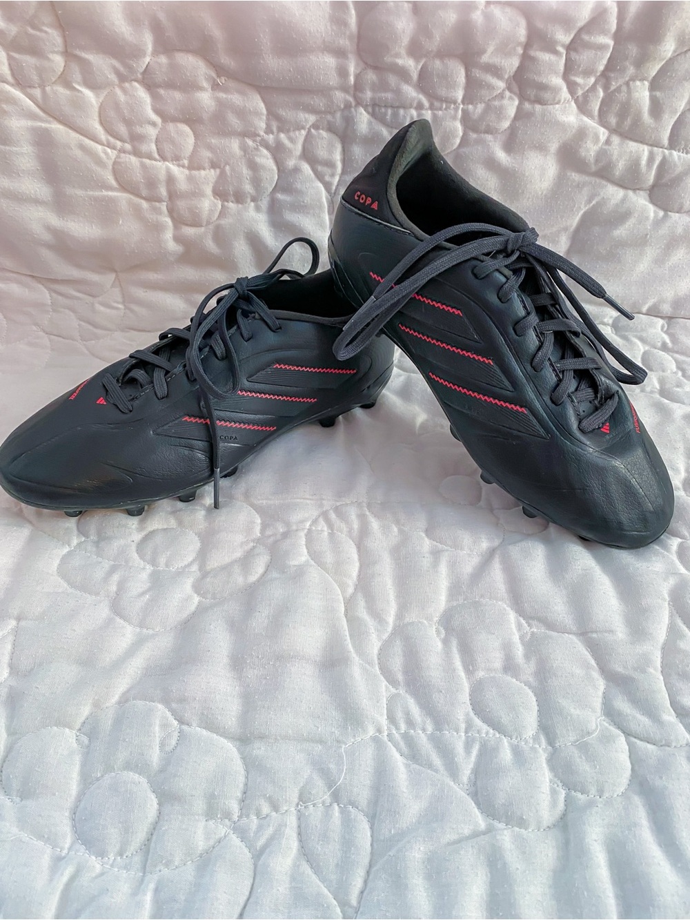 Adidas Copa Kids's Black Soccer Cleats with Red Accents
